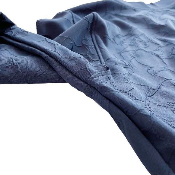 Lady Hagen Tranquil Texture Bomber Jacket Full Zip Navy Blue White S NWT - Picture 6 of 7